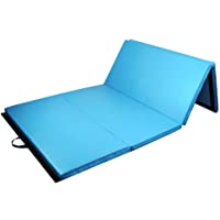PRISP Colchoneta de Gimnasia 240 cm Plegable de Suave Espuma antiderrapante para Ejercicio Fitness y Gimnasia en…